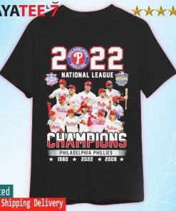 Philadelphia Phillies 2022 National League Champions 1980 2008 2022 signatures shirt