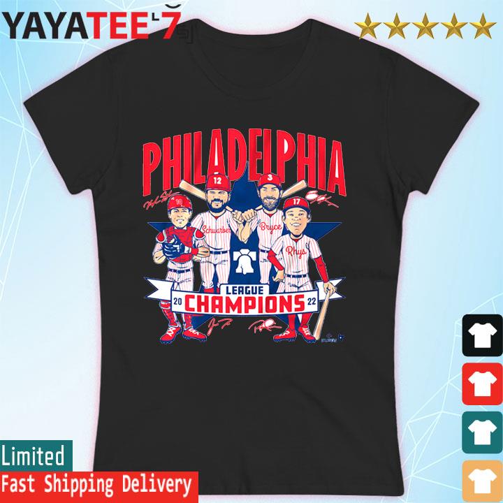 Philadelphia Phillies '22 League Champions Caricature Retro Shirt