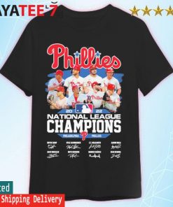 Philadelphia Phillies baseball 2022 National League Champions signatures shirt