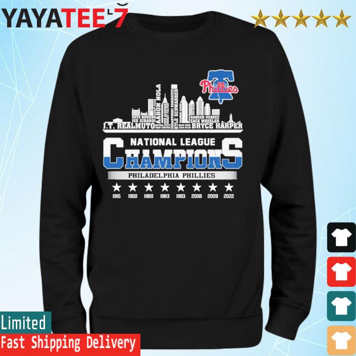 Philadelphia Phillies national league champions 2022 skyline shirt