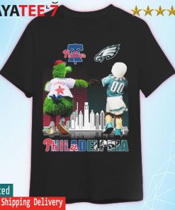 Phillie Phanatic and Swoop Philadelphia Phillies Philadelphia Eagles shirt,  hoodie, sweater, long sleeve and tank top