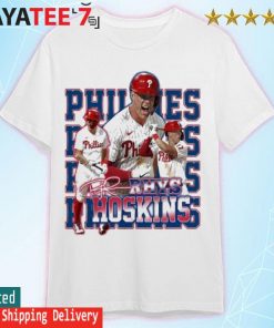 Phillies National League 2022 Rhys Hoskins signature shirt