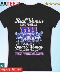 Official real women love Football smart women love the new york giants T- shirt, hoodie, sweater, long sleeve and tank top