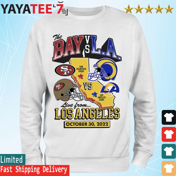 San Francisco 49ers And Los Angeles Dodgers I Bleed Red And Gold On Sunday  And Blue And Red On Game Day T-Shirt - Yesweli