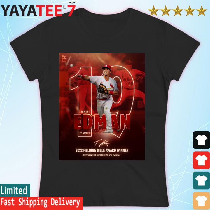 St. Louis Cardinals Tommy Edman 2022 Fielding Bible Award Winner Signature  Shirt,Sweater, Hoodie, And Long Sleeved, Ladies, Tank Top