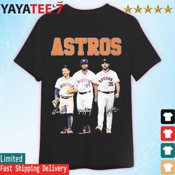 Astros T-Shirt Altuve Alvarez Verlander Signatures Houston Astros