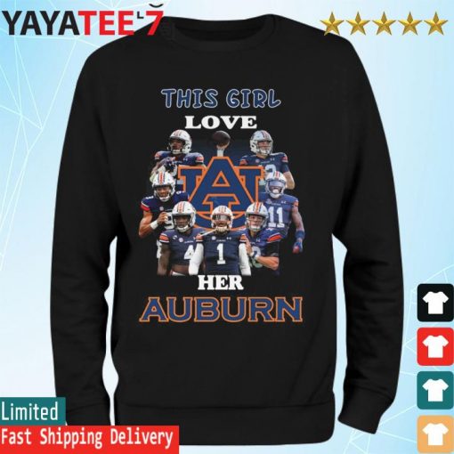 This Girl loves her Auburn Tigers team football s Sweatshirt