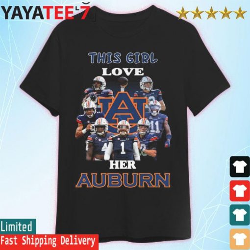 This Girl loves her Auburn Tigers team football shirt