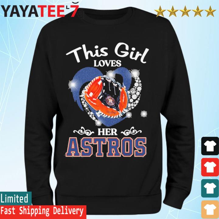 This Girl Loves Her Houston Astros Diamond Heart shirt, hoodie