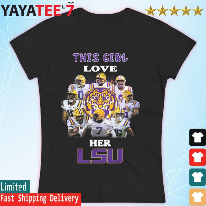 This Girl Loves Louisiana State University Tigerers And Oakland Raiders  Lips Bite T-Shirt - TeeNavi