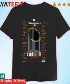 Astros World Series Shirt Signatures Champions Trophy Houston