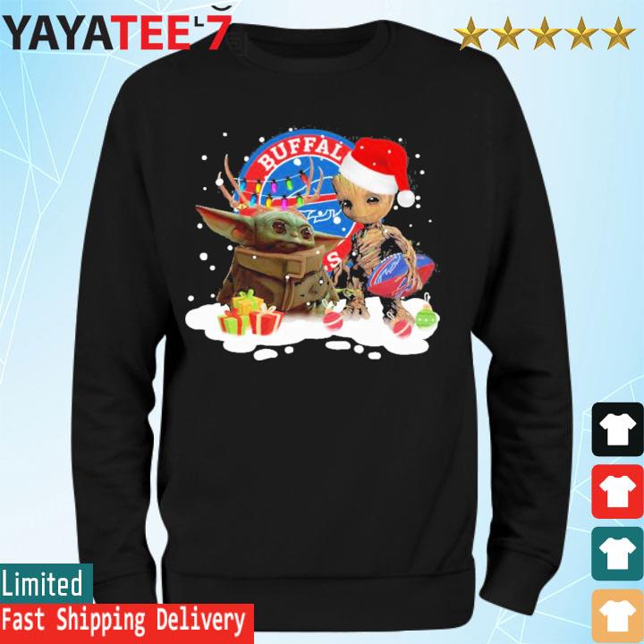 Baby Yoda and Santa Groot Buffalo Bills Christmas Light 2022 shirt, hoodie,  sweater, long sleeve and tank top