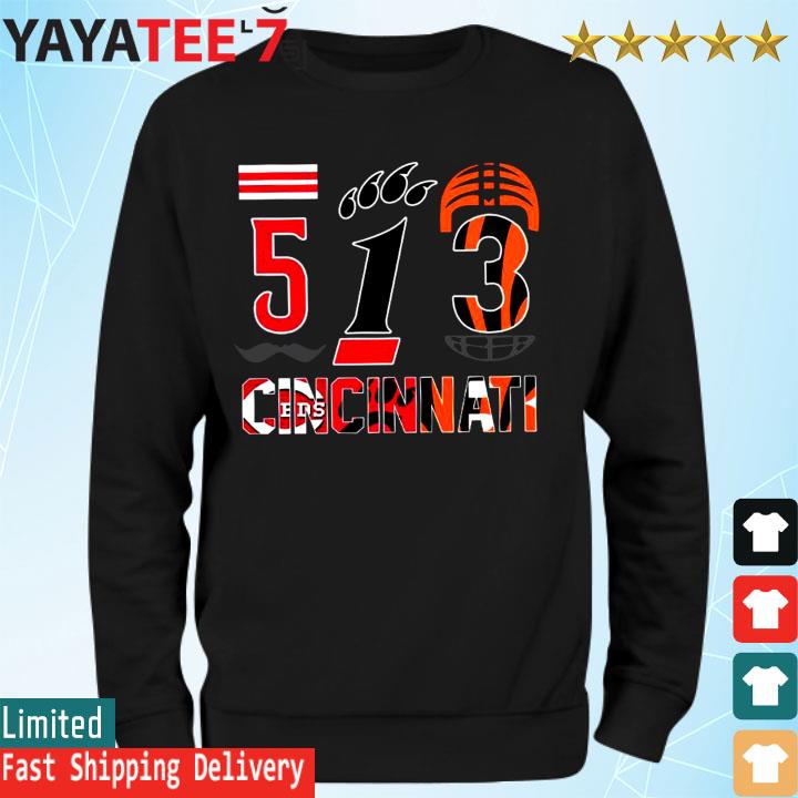 Cincinnati city sports, Cincinnati Reds and Bengals 513 shirt, hoodie,  sweater, long sleeve and tank top