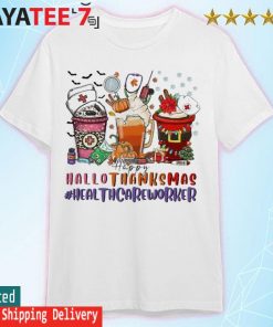 Cocktail Happy HalloThanksMas 2022 #Healthcare Worker shirt