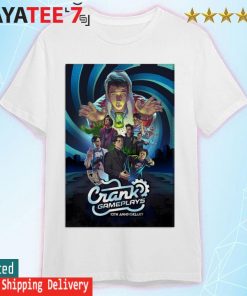 CrankGamePlays Limited Edition 10 Year Anniversary Signed Poster shirt