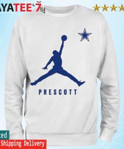 Men's Dallas Cowboys Dak Prescott Jordan Brand White Graphic T-Shirt