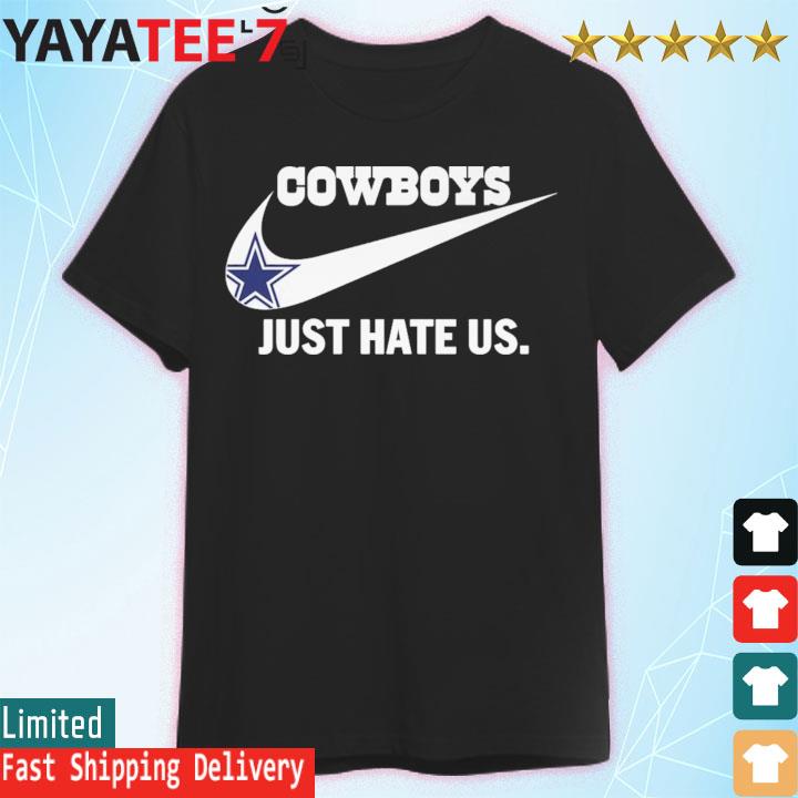 Baltimore Ravens Nike Logo Just Hate Us Shirt - Dallascowboysgears