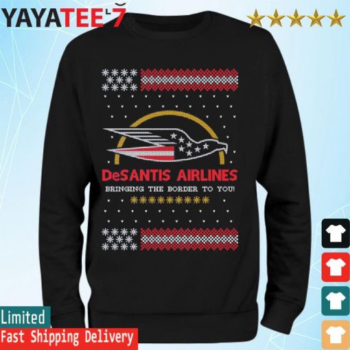 Desantis Airlines Tacky ugly Christmas Sweater Sweatshirt