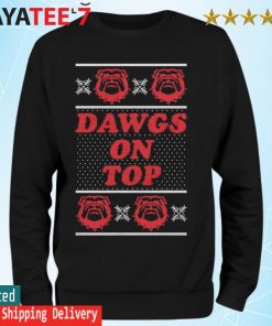 Georgia Bulldog Dawgs On Top ugly Christmas Sweater Sweatshirt