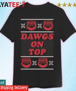 Georgia Bulldog Dawgs On Top ugly Christmas Sweater