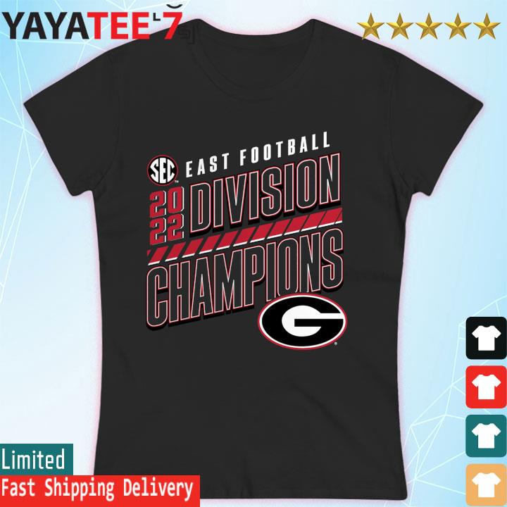 Georgia Bulldogs 2022 SEC East Division Football Champions Slanted Knockout  T-Shirt, hoodie, sweater, long sleeve and tank top