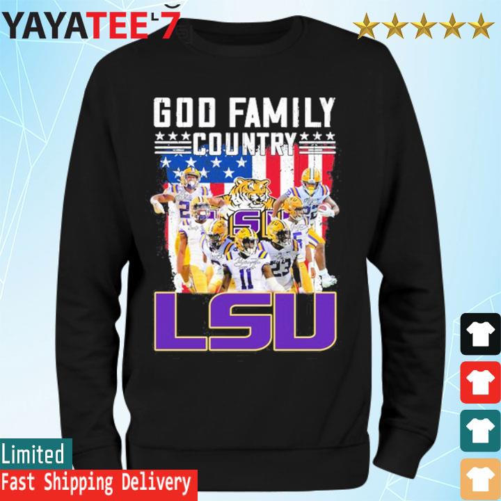 God First Family Second The Lsu Tigers Baseball Shirt