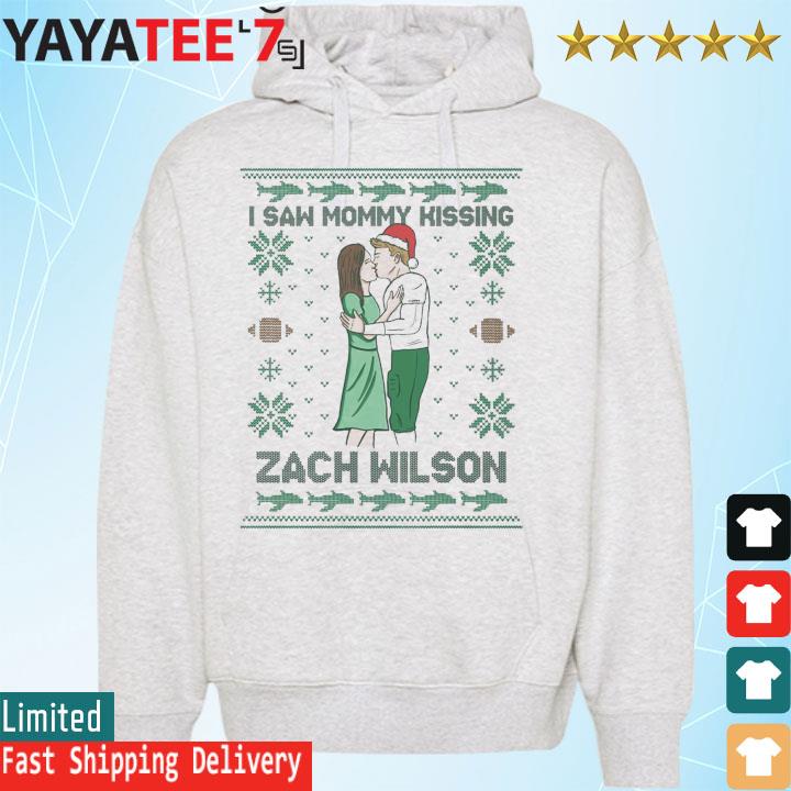 I saw Mommy kissing Zach Wilson Ugly Christmas shirt, hoodie