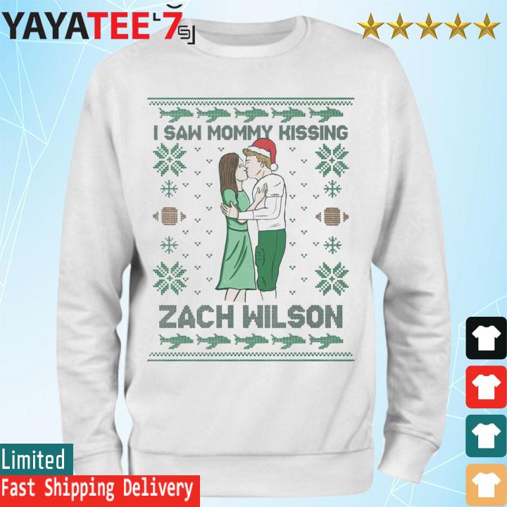 I saw mommy kissing zach wilson Christmas shirt, hoodie, sweater, long  sleeve and tank top