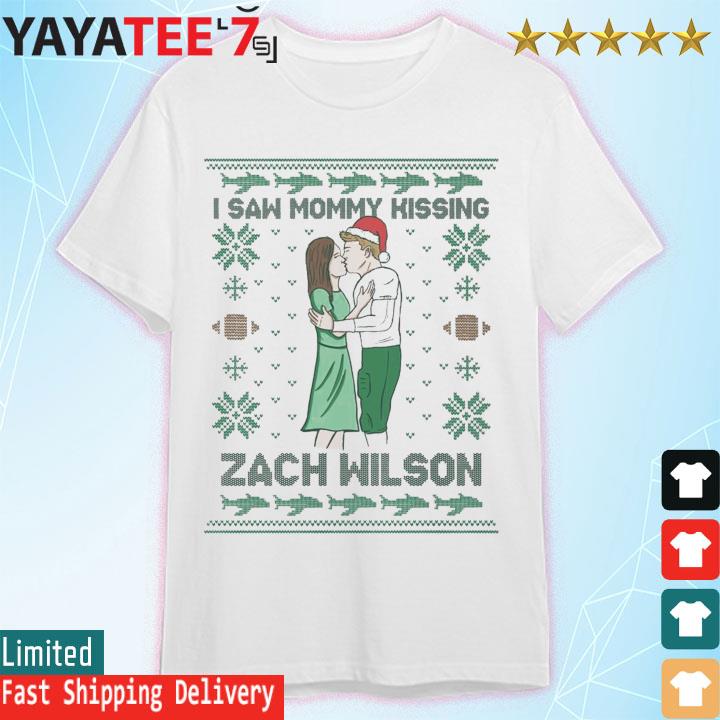 I saw mommy kissing zach wilson Christmas shirt, hoodie, sweater, long  sleeve and tank top