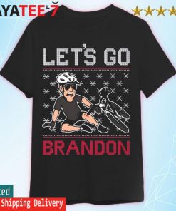 Joe Biden Falls Bike Let's go Brandon Ugly Christmas shirt