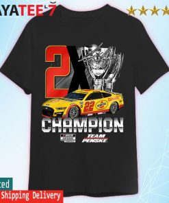 Joey Logano Team Penske Two-Time NASCAR Cup Series Champion Trophy signature shirt