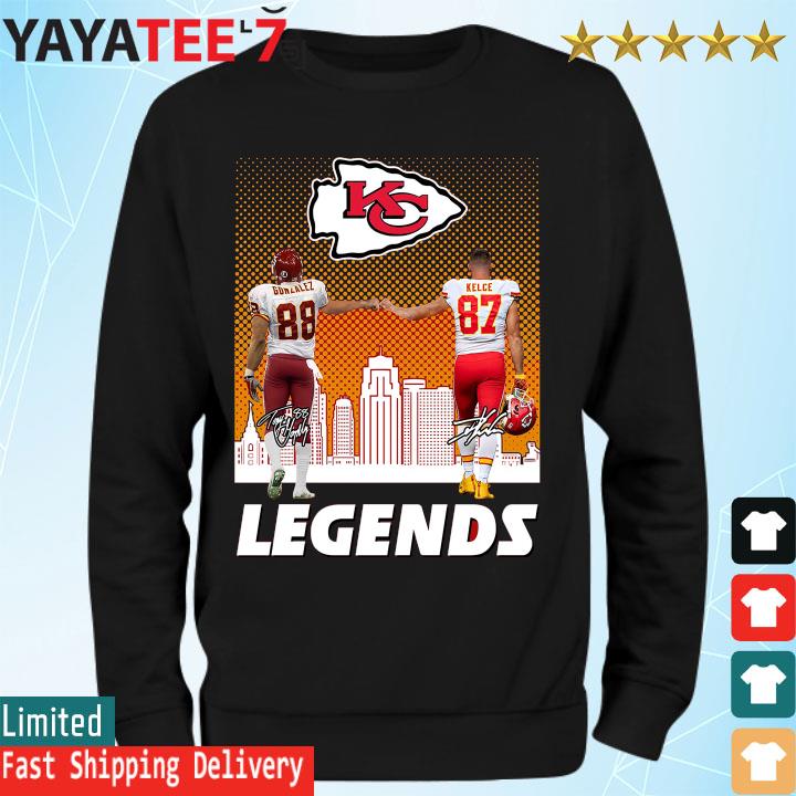 Kansas City Chiefs Legend Tony Gonzalez And Travis Kelce Signatures Shirt -  Limotees