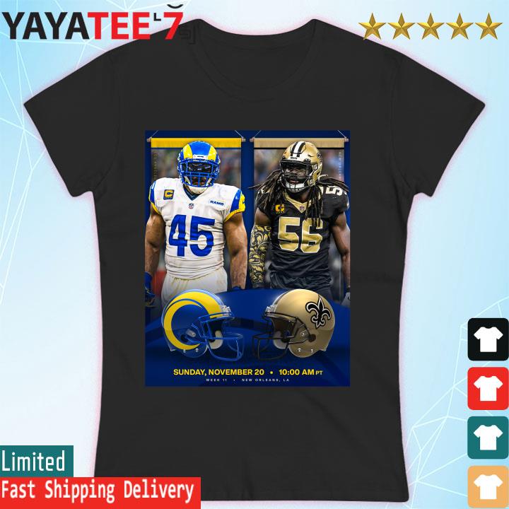 Los Angeles Rams Vs New Orleans Saints Nfl 2022 Gameday Matchup Shirt,  hoodie, sweater, long sleeve and tank top