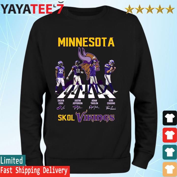 Minnesota Vikings abbey road Skol Vikings signatures shirt, hoodie