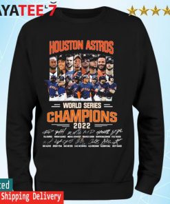 MLB Houston Astros team football 2022 World Series Champions signatures  shirt, hoodie, sweater, long sleeve and tank top