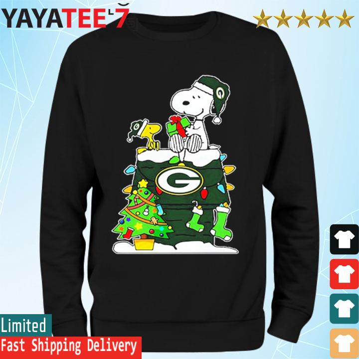 NFL Green Bay Packers Snoopy and Woodstock Merry Christmas shirt, hoodie,  sweater, long sleeve and tank top