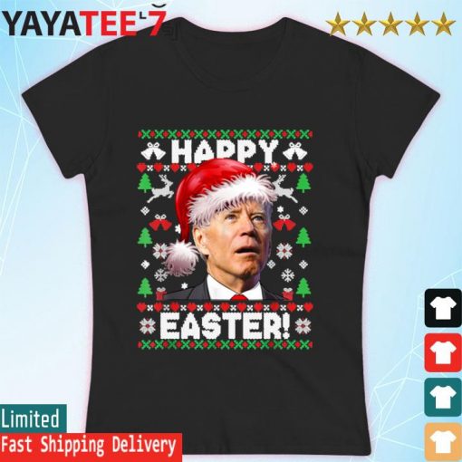 Official Santa Joe Biden Happy Easter Ugly Christmas Sweater Sweats Women's T-shirt