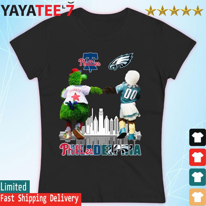 Philadelphia Phillies Phillie Phanatic and Philadelphia Eagles Swoop shirt  - Peanutstee