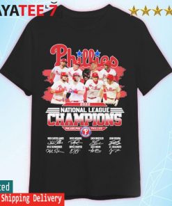 Phillies 2022 National League Champions Philadelphia Phillies Baseball Team  Signatures Shirt - Teespix - Store Fashion LLC