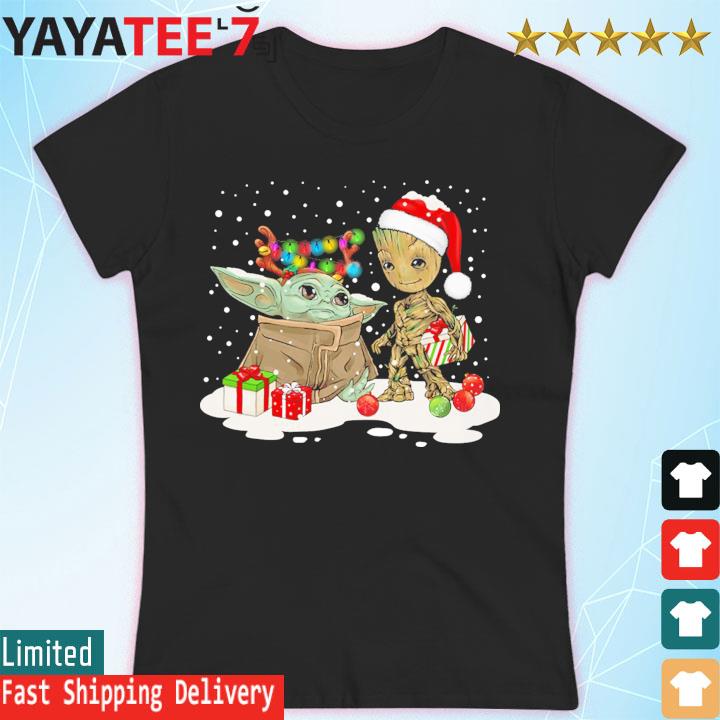 Santa Groot and Baby Yoda hug Houston Astros Snow Christmas Tree shirt -  Limotees