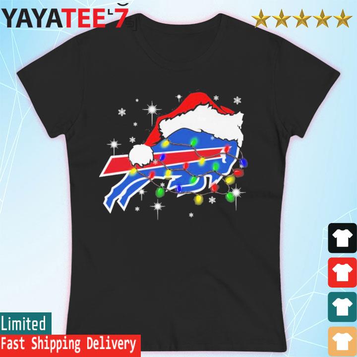 Buffalo Bills Santa Hat Christmas Tee Shirt