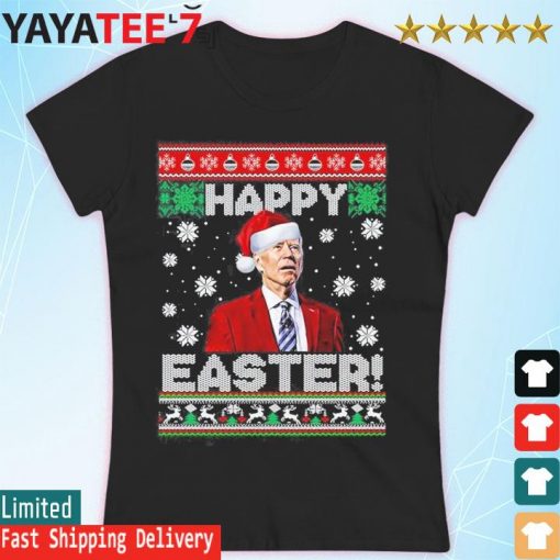 Santa Joe Biden Happy Easter Ugly Christmas 2022 Sweatshirt, Sweater Women's T-shirt
