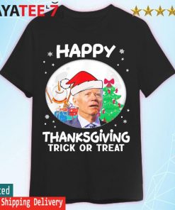 Santa Joe Biden Happy Thanksgiving trick or treat Christmas sweater