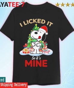 Santa Snoopy I licked it so It's mine Merry Christmas shirt
