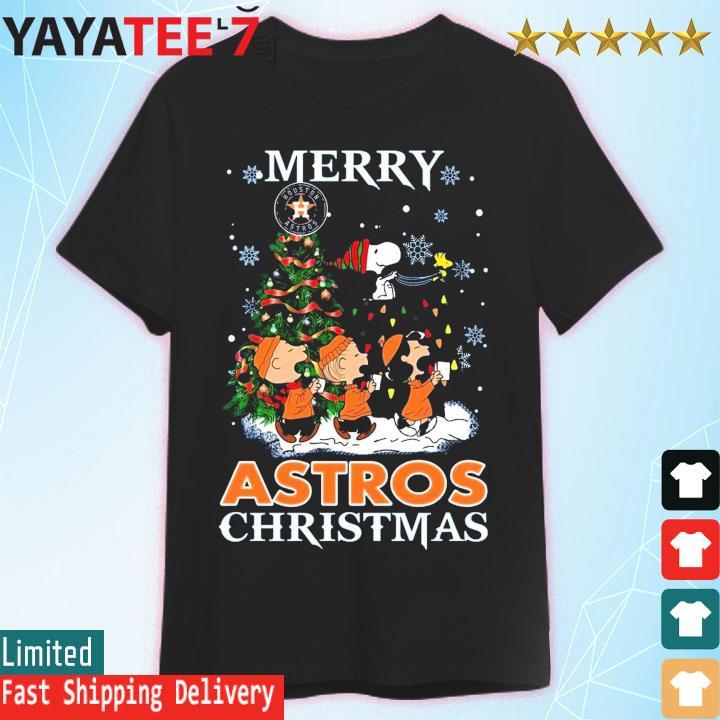 Snoopy And Friends Houston Astros Merry Christmas Shirt - High