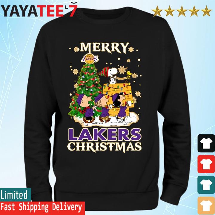 Snoopy and Friends Merry Los Angeles Lakers Christmas shirt