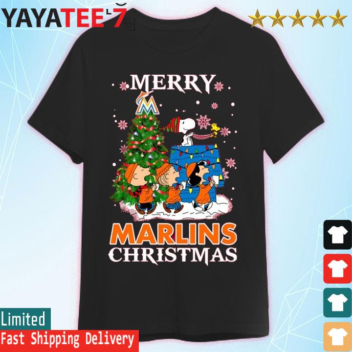 Snoopy and Friends Merry Miami Marlins Christmas shirt