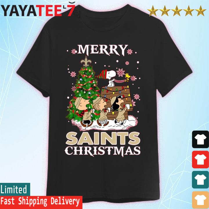Snoopy and Friends Merry New Orleans Saints Christmas shirt