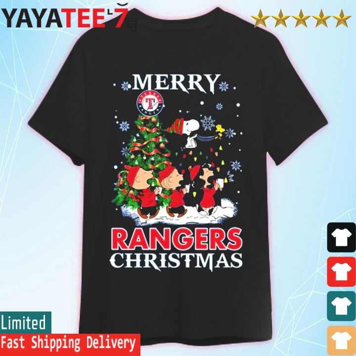 Snoopy and Friends Merry Texas Rangers Christmas shirt