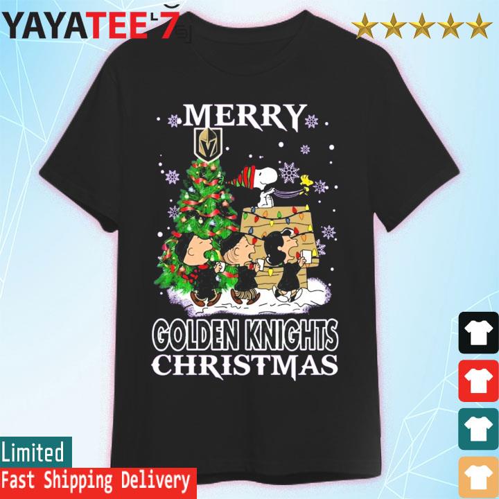 Snoopy and Friends Merry Vegas Golden Knights Christmas shirt
